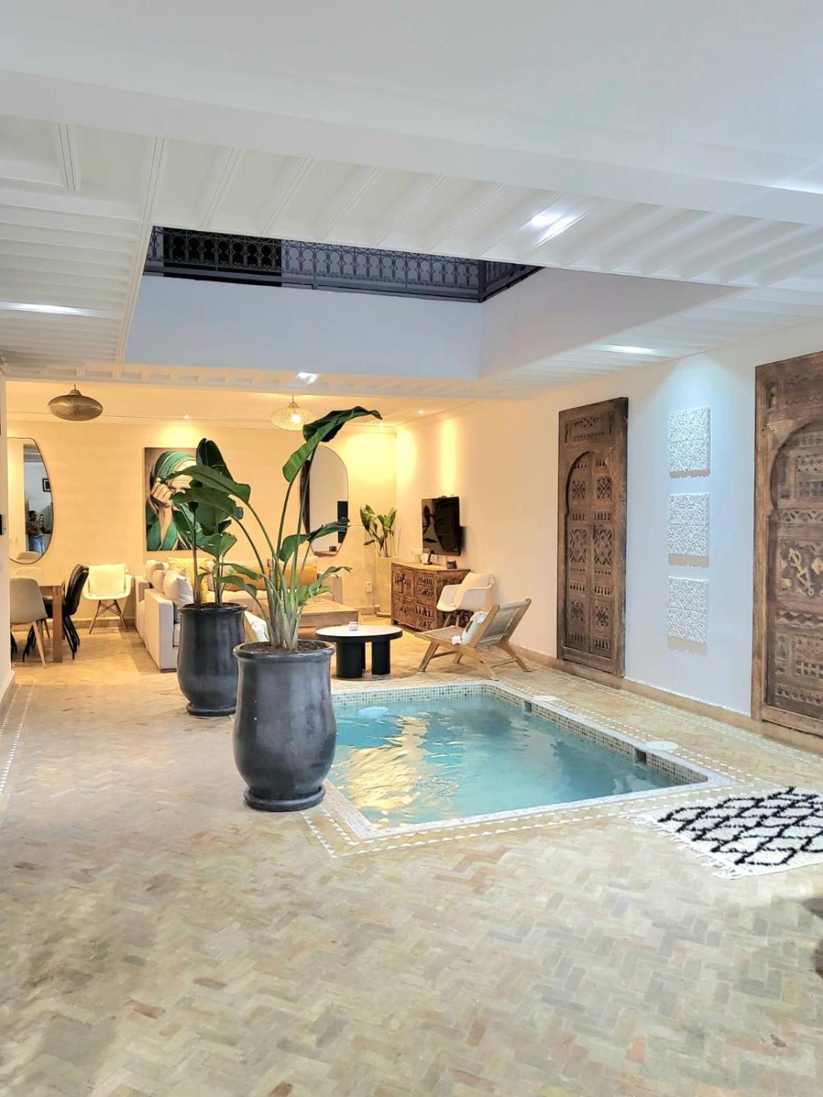 Riad Melilo Avec Piscine Chauffee Marraquexe Exterior foto